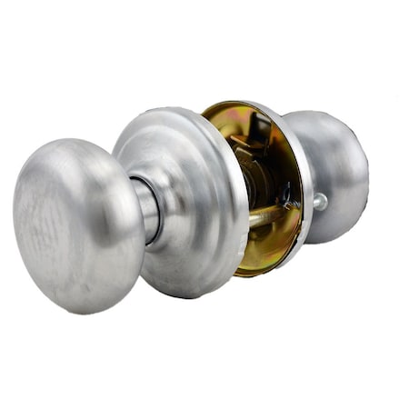 Kwikset Hancock Knob Passage Door Lock with New Chassis with 6AL Latch and RCS Strike Satin Chrome Finish 720H-26D